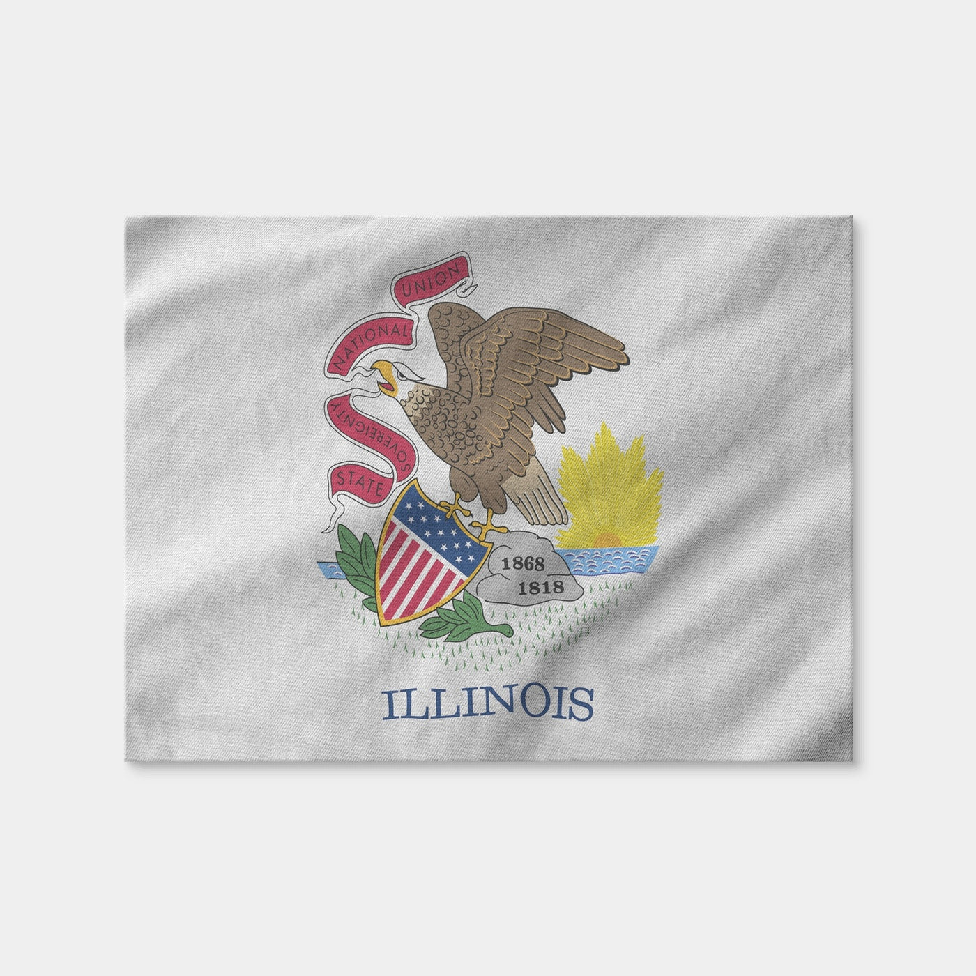 AUTO-MOCKUP WHITE | Illinois State Flag | 1 Piece | Gallery Wrap Canvas | group=4x3