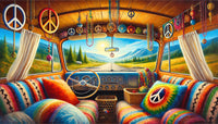 Inside a Hippie Van Wall Art
