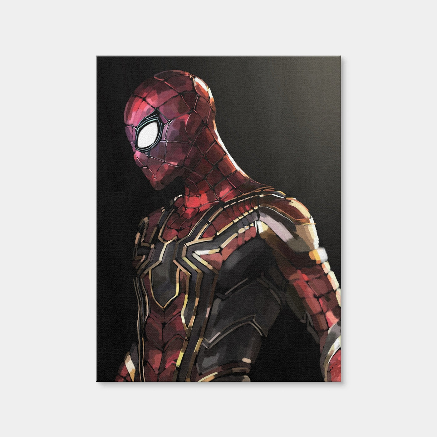 AUTO-MOCKUP WHITE | Iron Spider Side Profile | 1 Piece | Gallery Wrap Canvas | group=3x4
