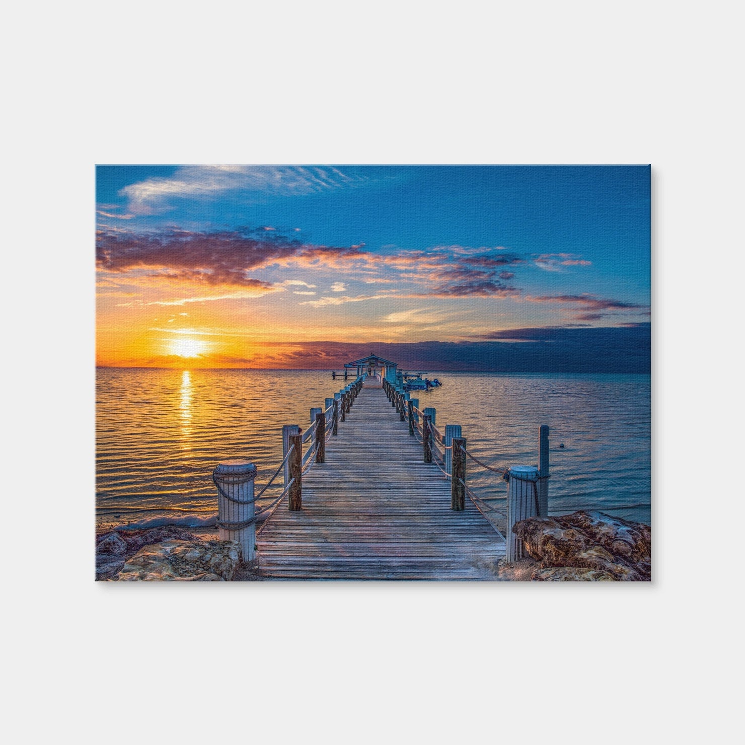 AUTO-MOCKUP WHITE | Islamorada Florida Keys Dock Pier | 1 Piece | Gallery Wrap Canvas | group=4x3