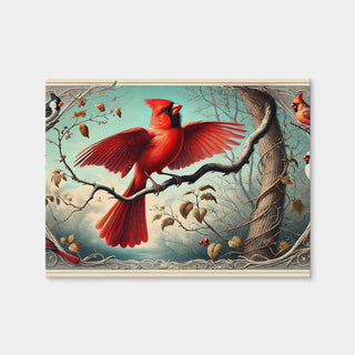 AUTO-MOCKUP WHITE | JJ Audubon's Style Northern Cardinal | 1 Piece | Gallery Wrap Canvas | group=4x3
