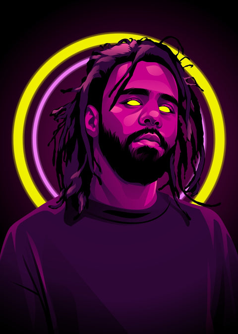 J Cole Wall Art