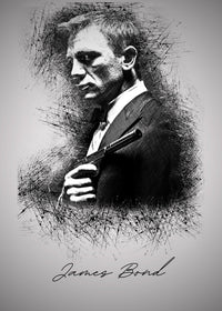 James Bond Silencer Wall Art