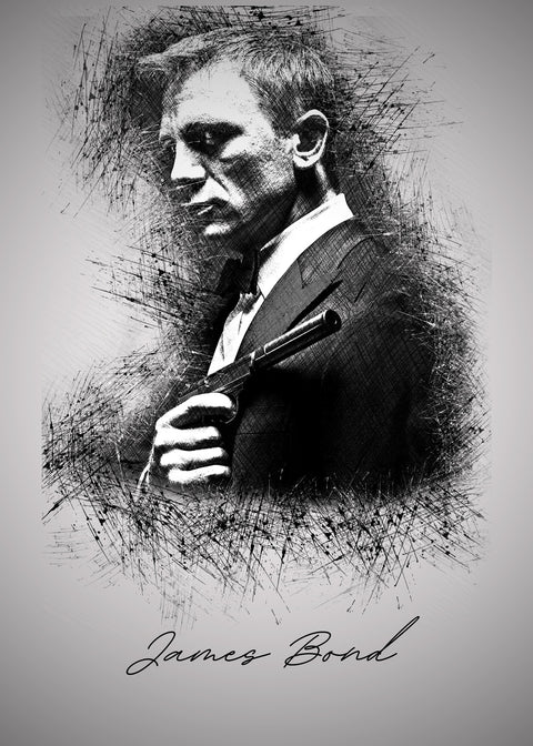 James Bond Silencer Wall Art
