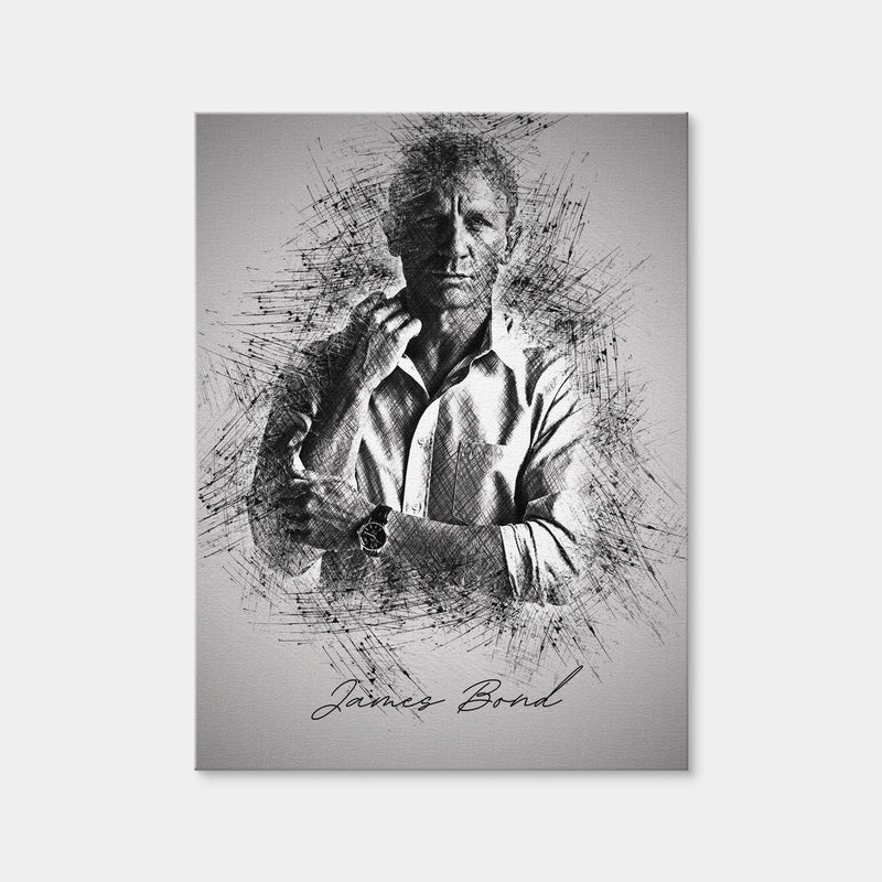AUTO-MOCKUP WHITE | James Bond Sleeves | 1 Piece | Gallery Wrap Canvas | group=3x4