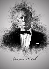 James Bond Tux Wall Art