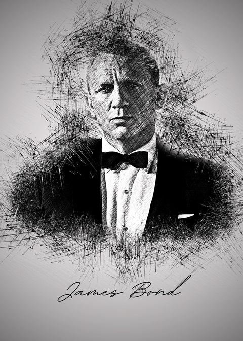 James Bond Tux Wall Art