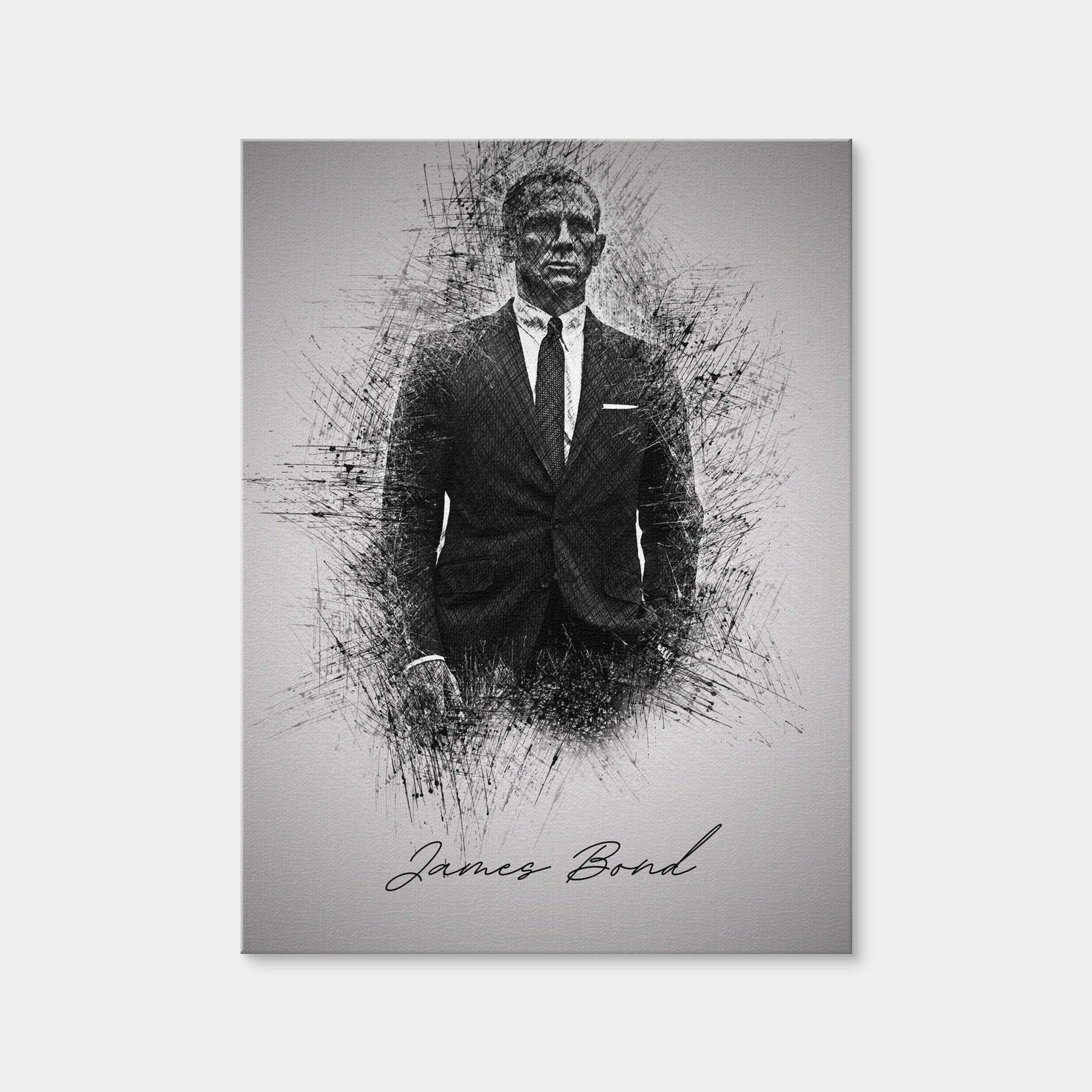 AUTO-MOCKUP WHITE | James Bond | 1 Piece | Gallery Wrap Canvas | group=3x4