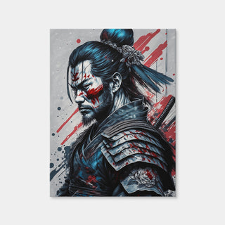 AUTO-MOCKUP WHITE | Japanese Samurai Warrior Portrait | 1 Piece | Gallery Wrap Canvas | group=3x4