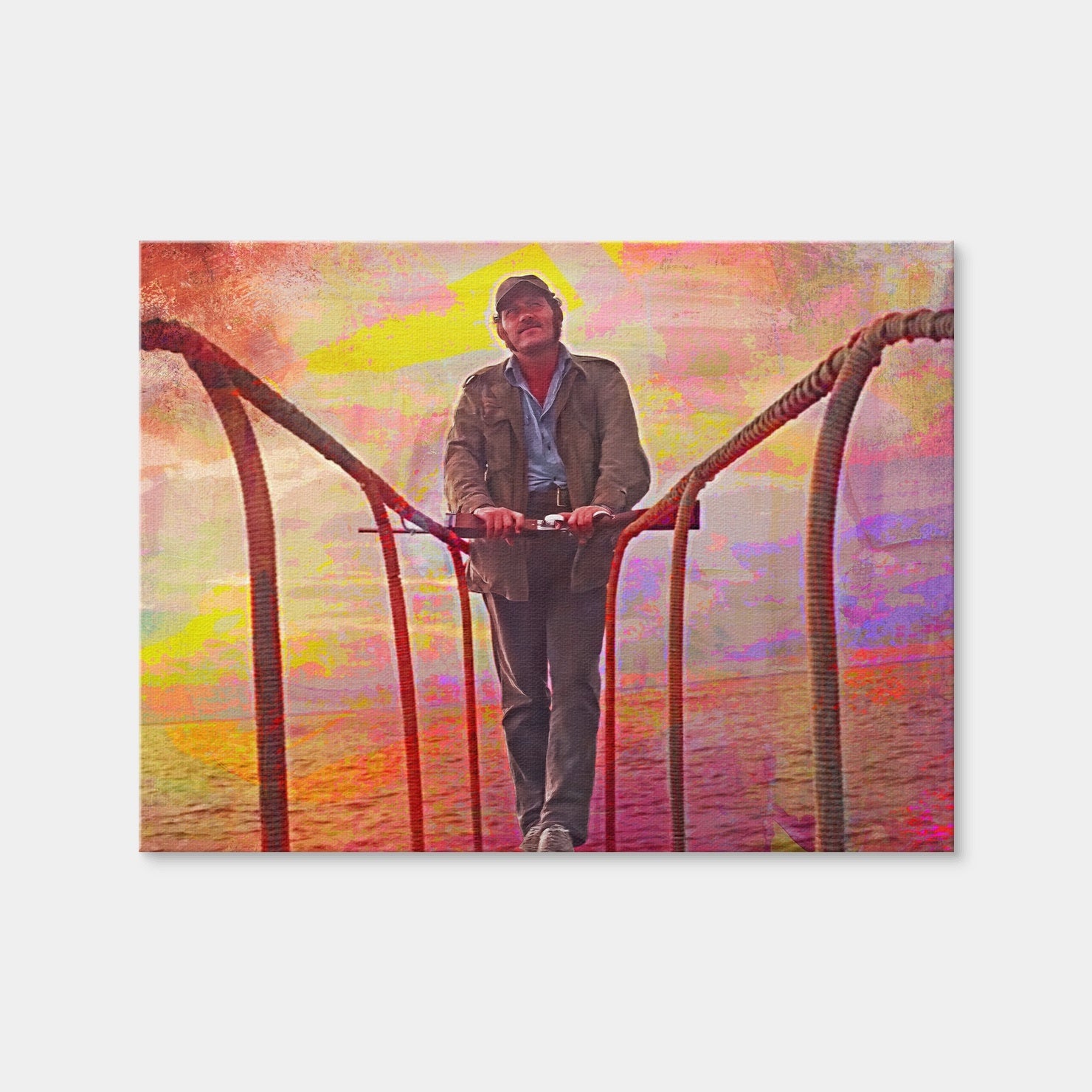 AUTO-MOCKUP WHITE | Jaws Quint Sunset | 1 Piece | Gallery Wrap Canvas | group=4x3