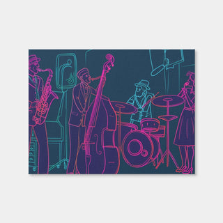AUTO-MOCKUP WHITE | Jazz Band Vibe | 1 Piece | Gallery Wrap Canvas | group=4x3