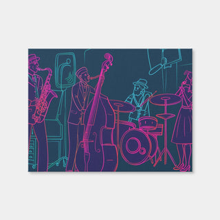 AUTO-MOCKUP WHITE | Jazz Band Vibe | 1 Piece | Gallery Wrap Canvas | group=4x3