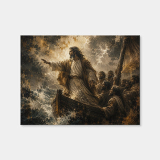 AUTO-MOCKUP WHITE | Jesus Calming the Storm | 1 Piece | Gallery Wrap Canvas | group=4x3