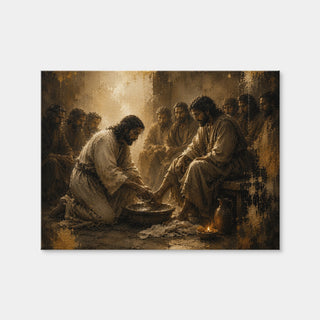 AUTO-MOCKUP WHITE | Jesus Washing Disciples' Feet | 1 Piece | Gallery Wrap Canvas | group=4x3