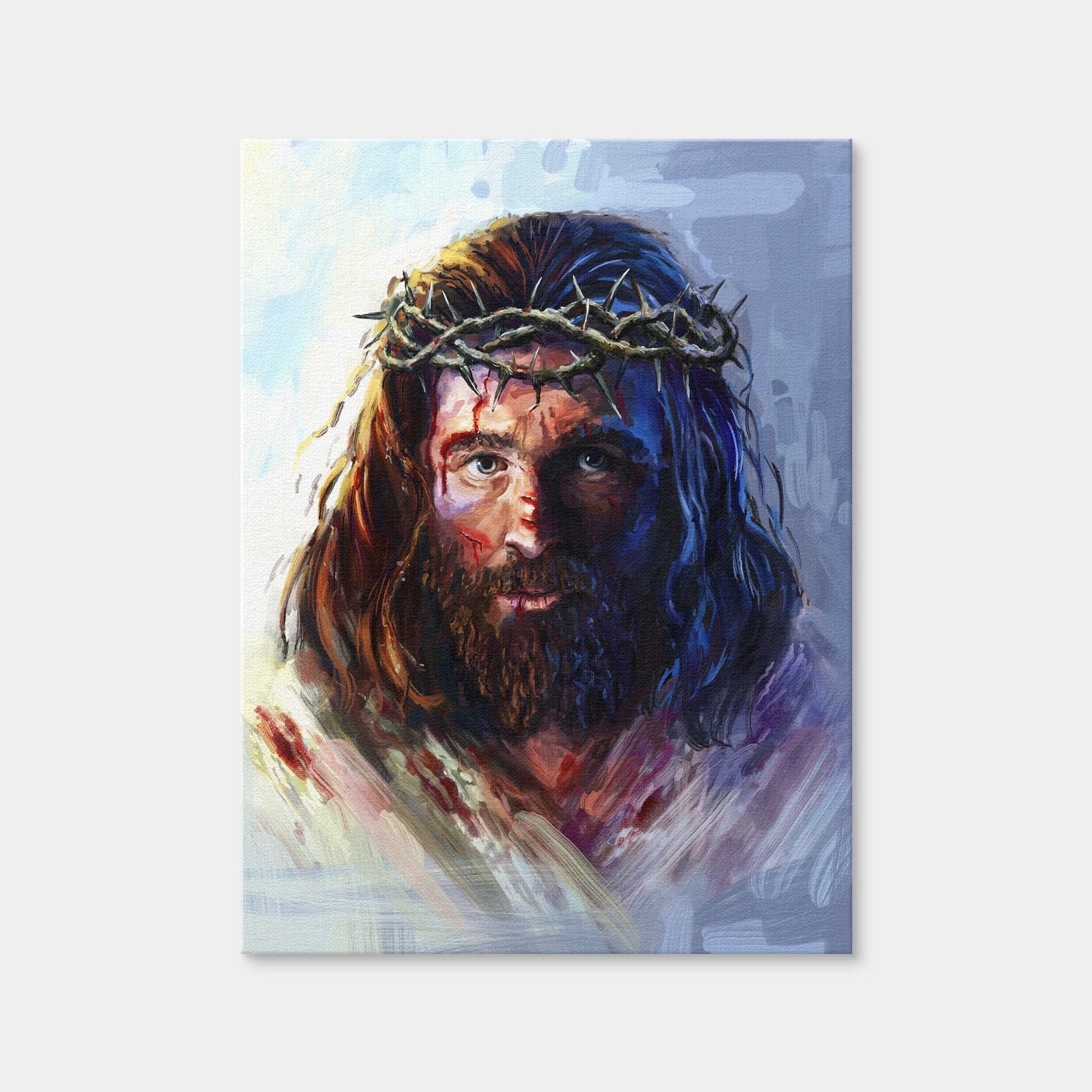 AUTO-MOCKUP WHITE | Jesus with Crown of Thorns | 1 Piece | Gallery Wrap Canvas | group=3x4