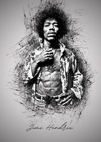 Jimi Hendrix Abs Wall Art