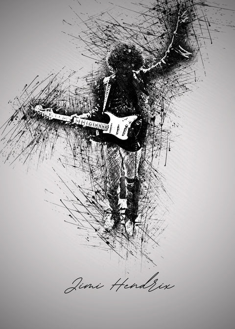 Jimi Hendrix Iconic Wall Art
