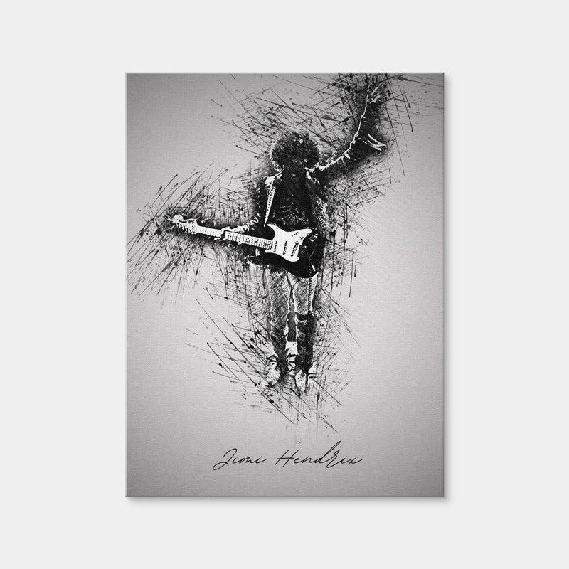 AUTO-MOCKUP WHITE | Jimi Hendrix Iconic | 1 Piece | Gallery Wrap Canvas | group=3x4