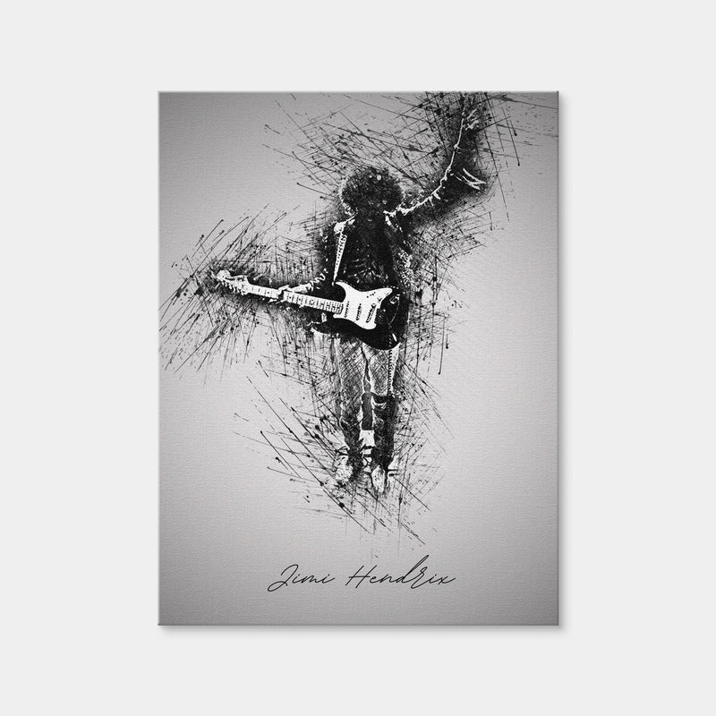 AUTO-MOCKUP WHITE | Jimi Hendrix Iconic | 1 Piece | Gallery Wrap Canvas | group=3x4