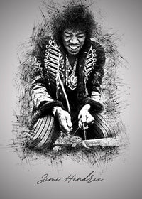 Jimi Hendrix Strings Wall Art