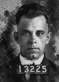 John Dillinger Grayscale Wall Art