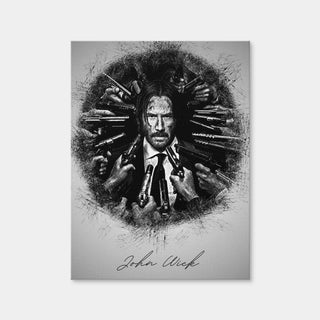 AUTO-MOCKUP WHITE | John Wick Sketch | 1 Piece | Gallery Wrap Canvas | group=3x4