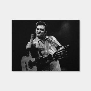 AUTO-MOCKUP WHITE | Johnny Cash Flip Off | 1 Piece | Gallery Wrap Canvas | group=4x3