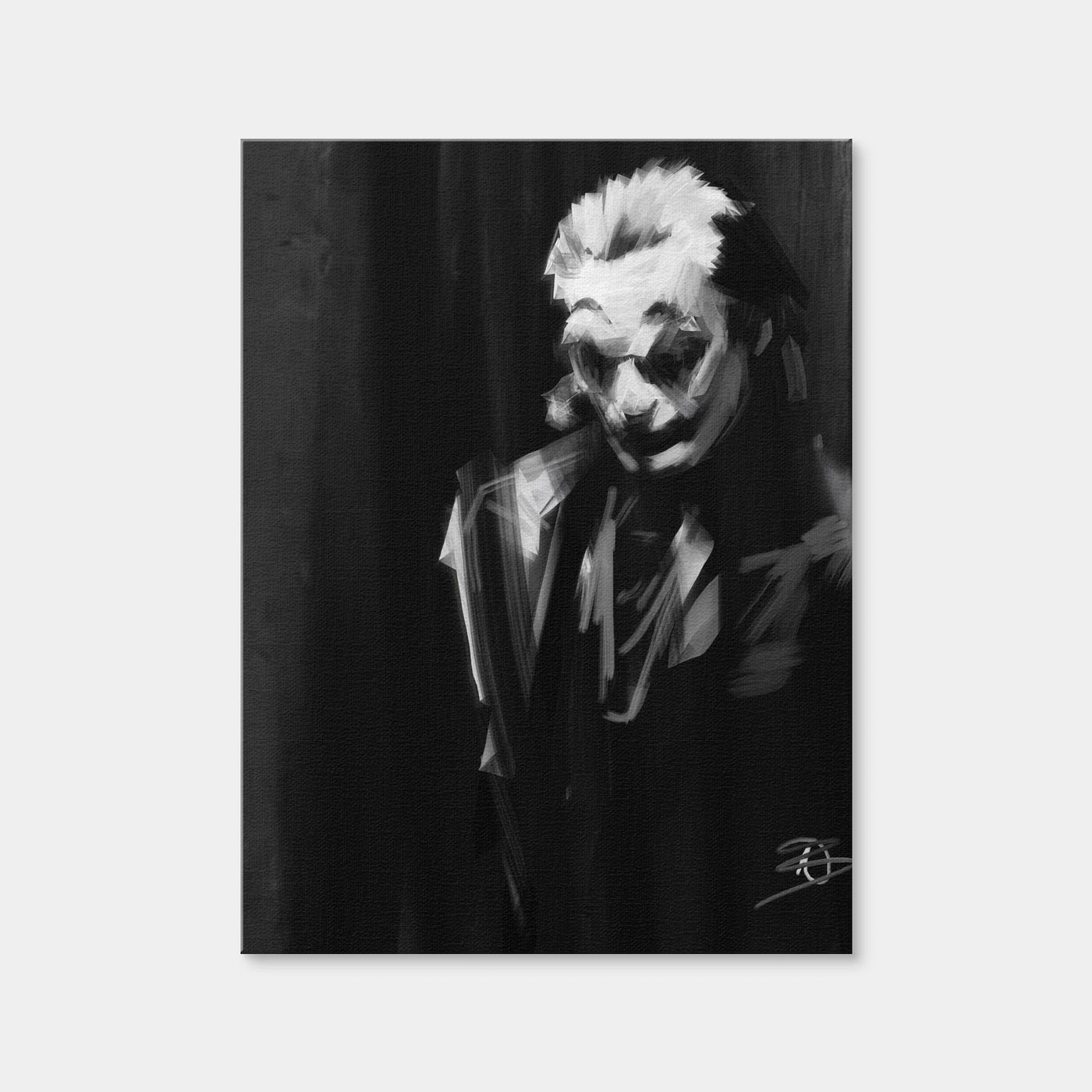 AUTO-MOCKUP | Joker Black and White Wall Art | 1 Piece | Gallery Wrap Canvas | 3x4