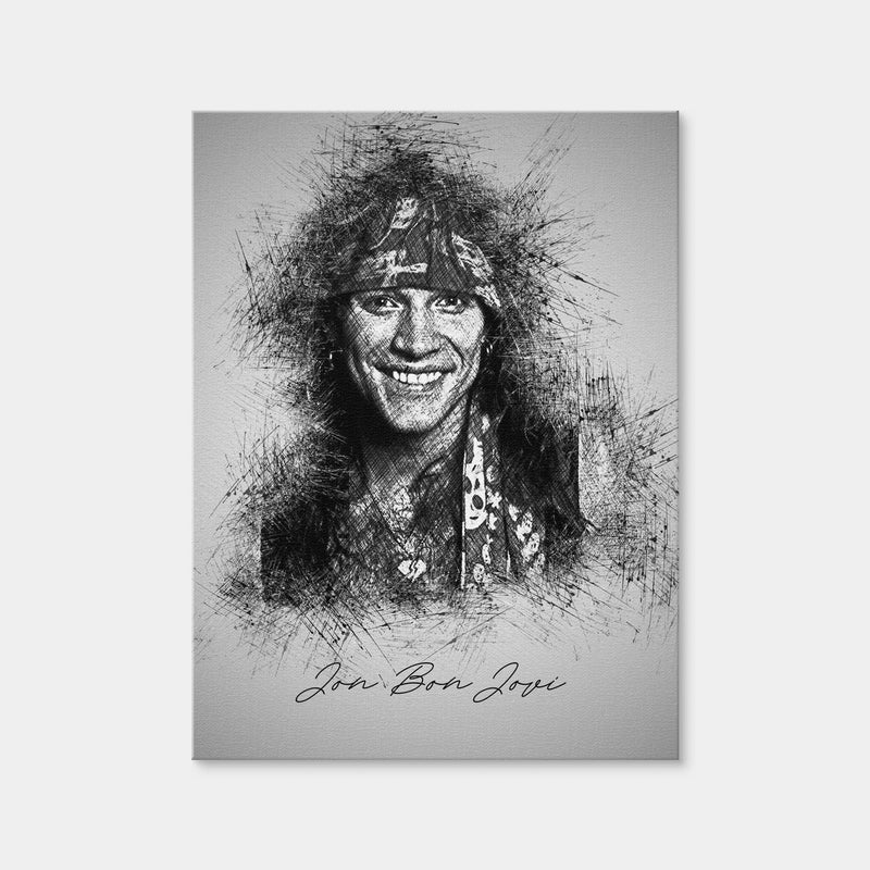 AUTO-MOCKUP WHITE | Jon Bon Jovi | 1 Piece | Gallery Wrap Canvas | group=3x4