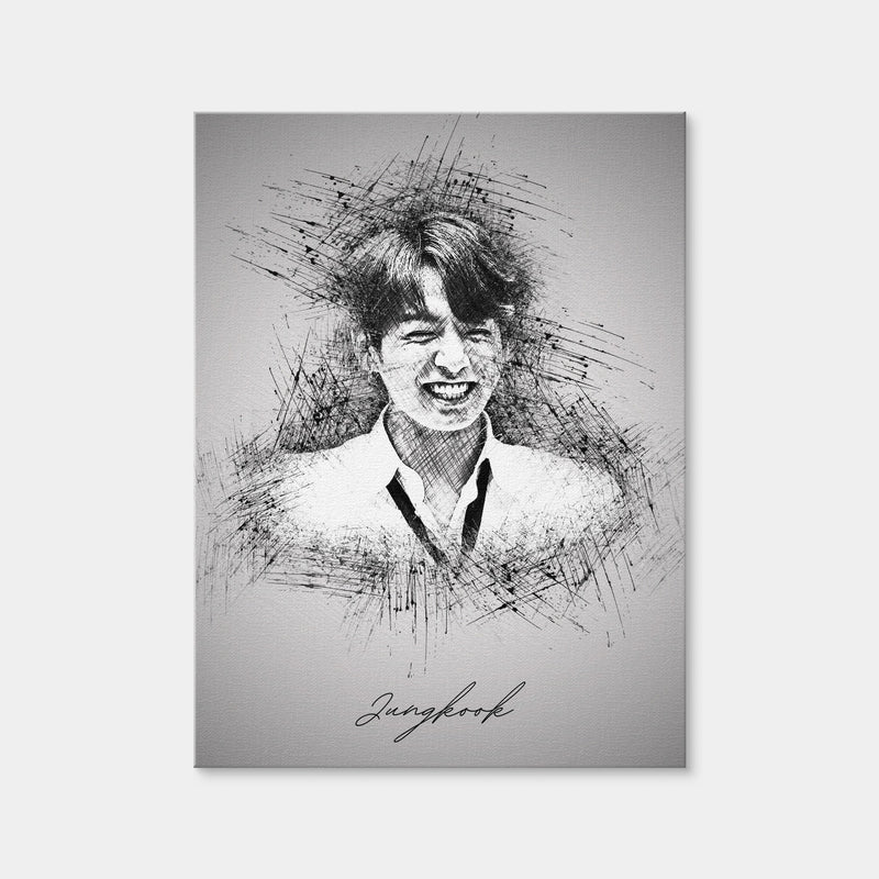 AUTO-MOCKUP WHITE | Jungkook Smile | 1 Piece | Gallery Wrap Canvas | group=3x4