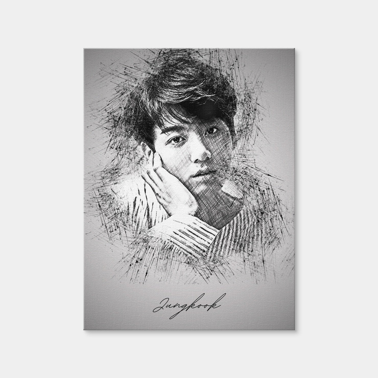 AUTO-MOCKUP WHITE | Jungkook | 1 Piece | Gallery Wrap Canvas | group=3x4