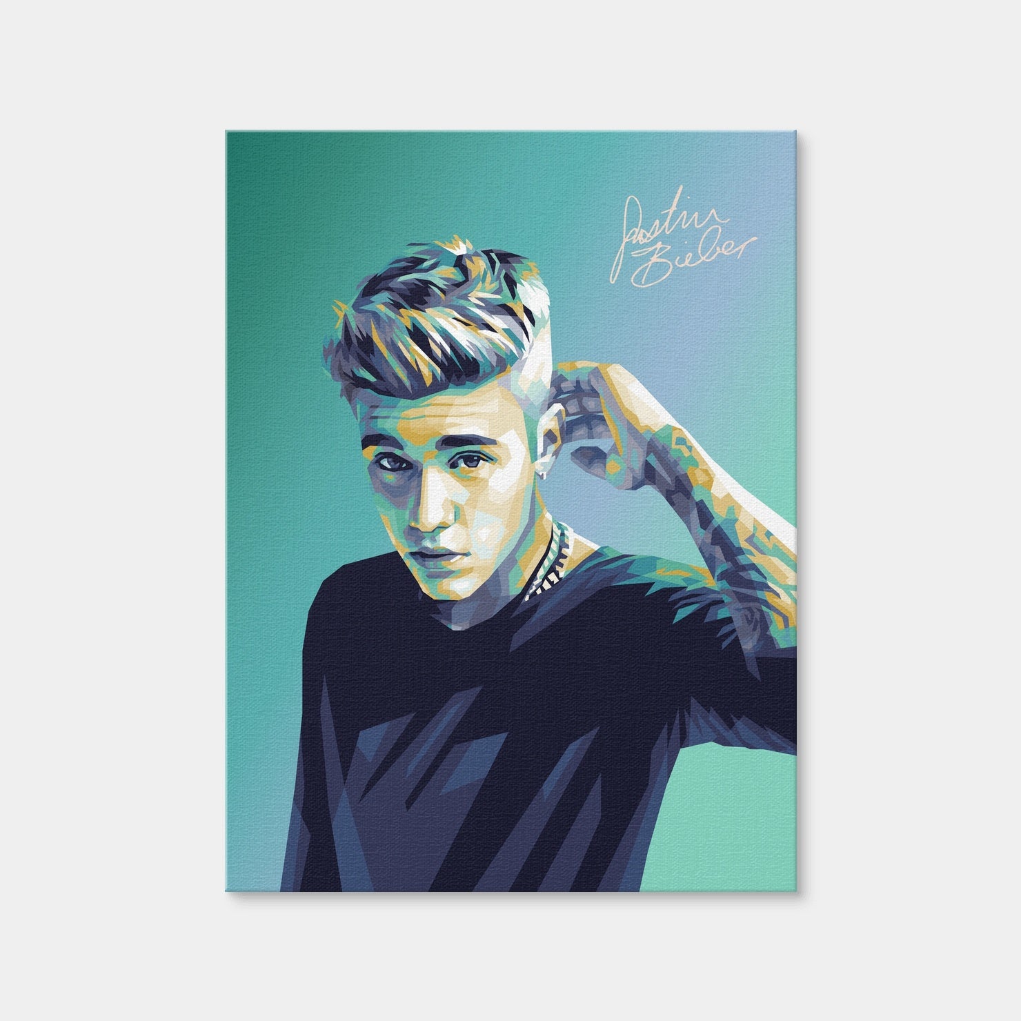 AUTO-MOCKUP WHITE | Justin Bieber | 1 Piece | Gallery Wrap Canvas | group=3x4