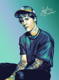 Justin Wearing A Cap Wall Art