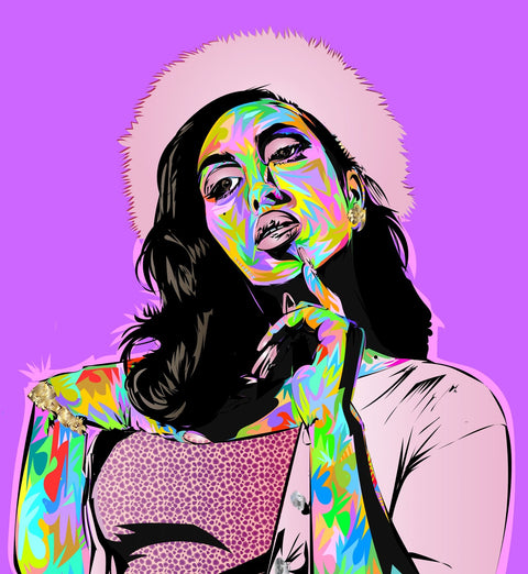 KALI Uchis Purple Wall Art