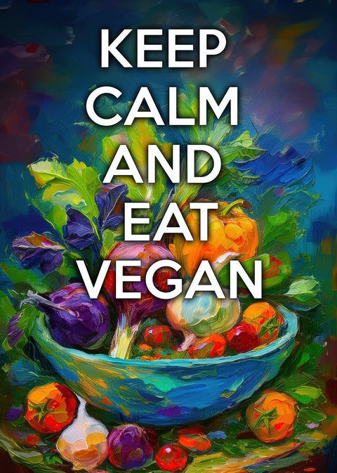 KEEP CALM EAT VEGAN Wall Art
