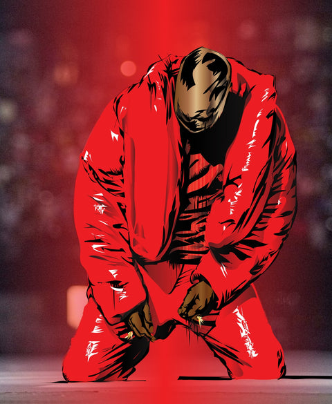 Kanye Red Wall Art