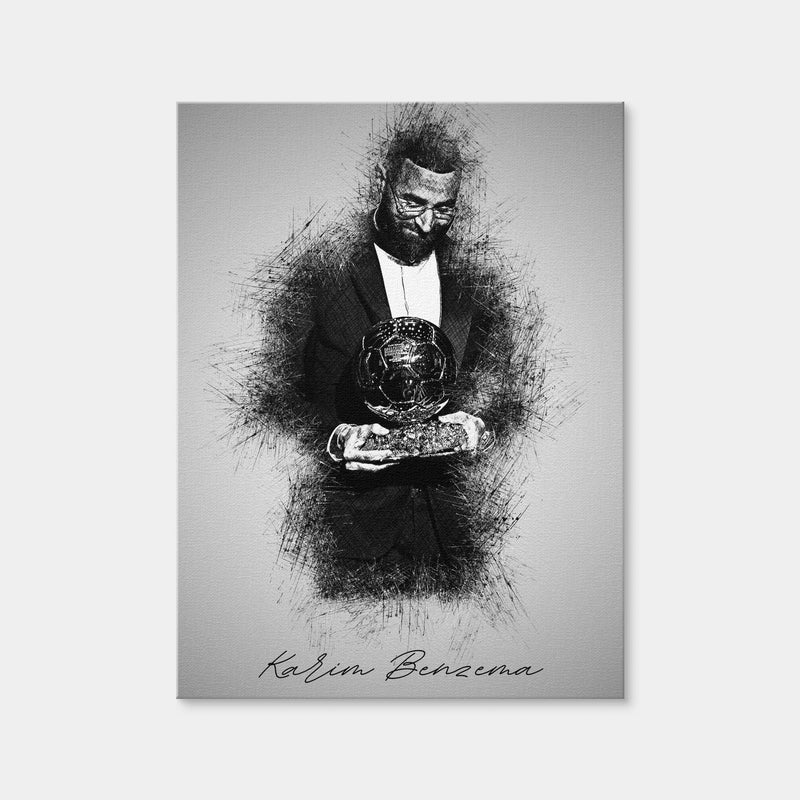 AUTO-MOCKUP WHITE | Karim Benzema | 1 Piece | Gallery Wrap Canvas | group=3x4