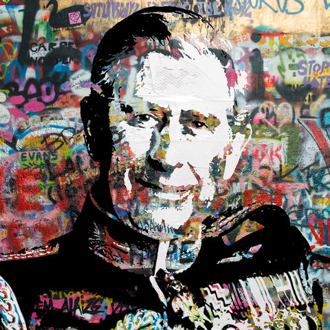King Charles Graffiti Wall Art