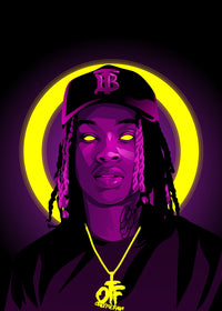 King Von Purple Wall Art