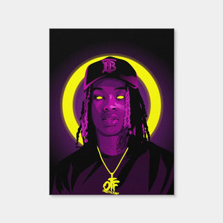 AUTO-MOCKUP WHITE | King Von Purple | 1 Piece | Gallery Wrap Canvas | group=3x4