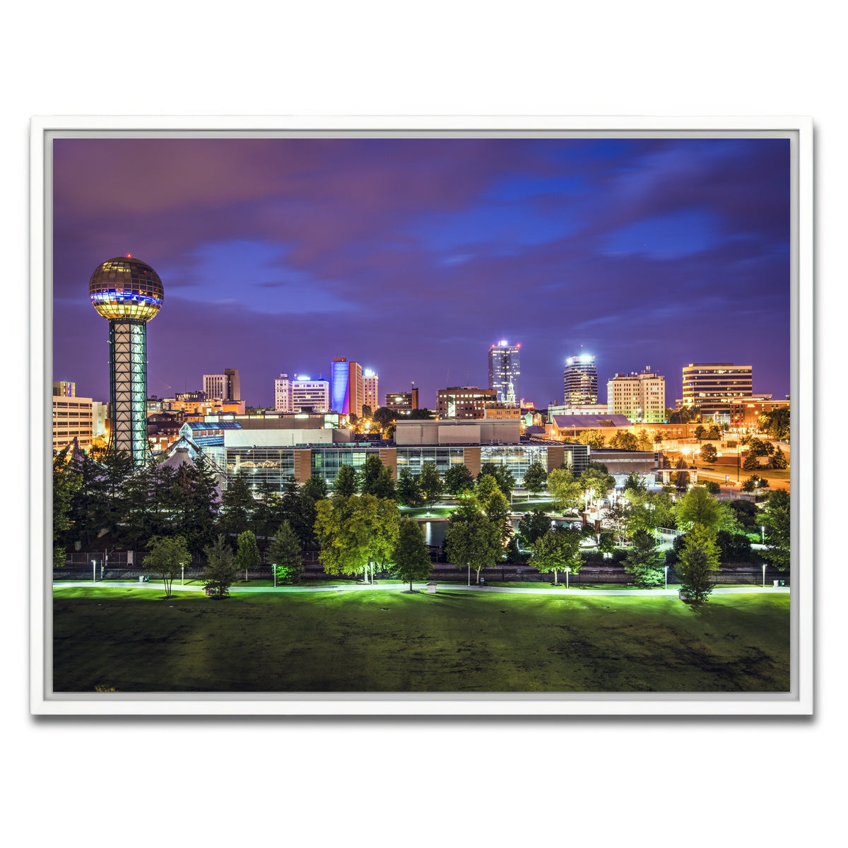 AUTO-MOCKUP WHITE | Knoxville Downtown | 1 Piece | White Framed Canvas | group=4x3