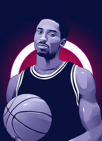 Kobe Bryant Blue Wall Art