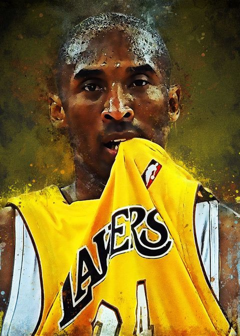 Kobe Bryant Paint Wall Art