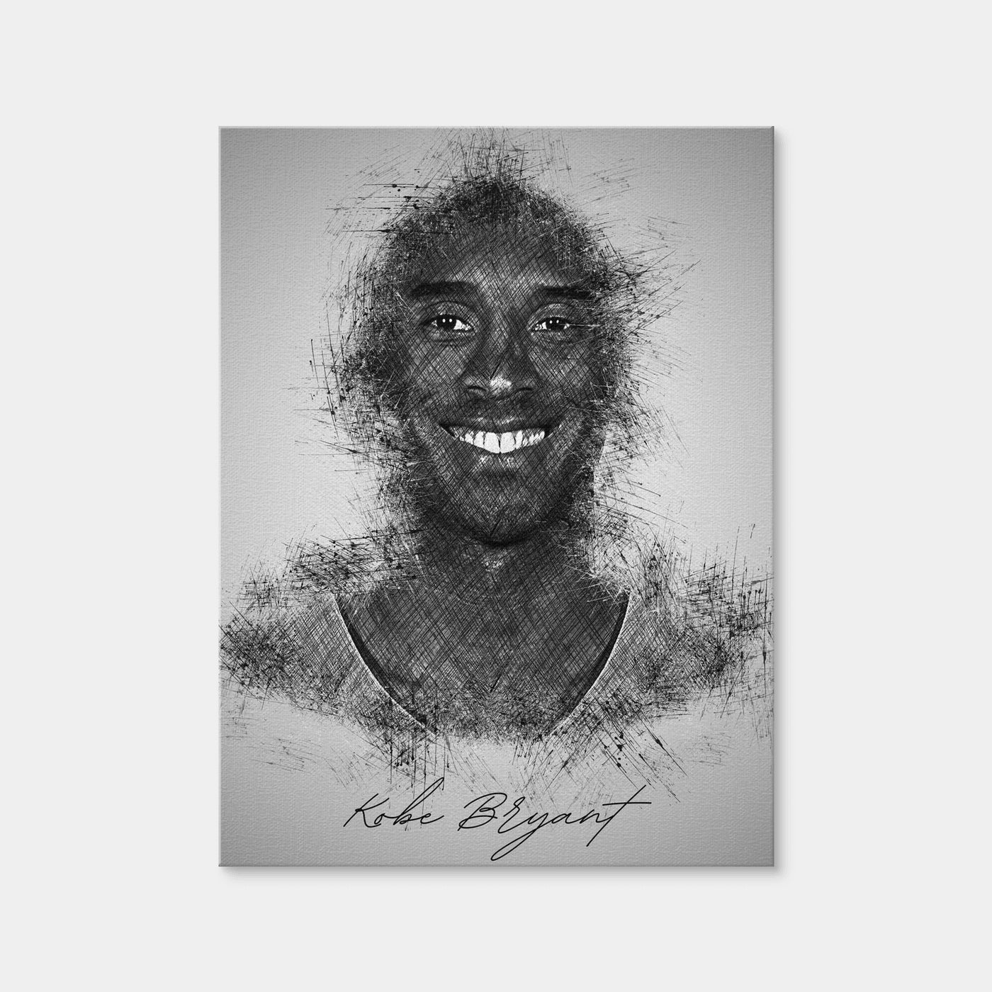 AUTO-MOCKUP WHITE | Kobe Bryant Sketch | 1 Piece | Gallery Wrap Canvas | group=3x4
