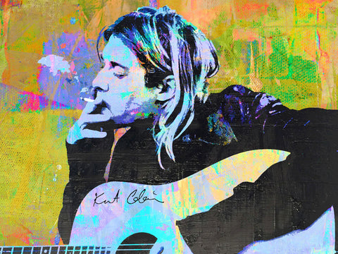 Kurt Cobain Guitar Wall Art