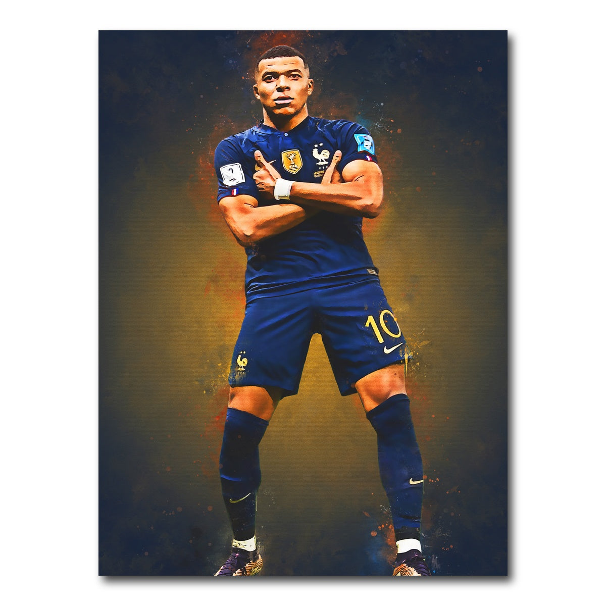 AUTO-MOCKUP WHITE | Kylian Mbappe | 1 Piece | Gallery Wrap Canvas | group=3x4