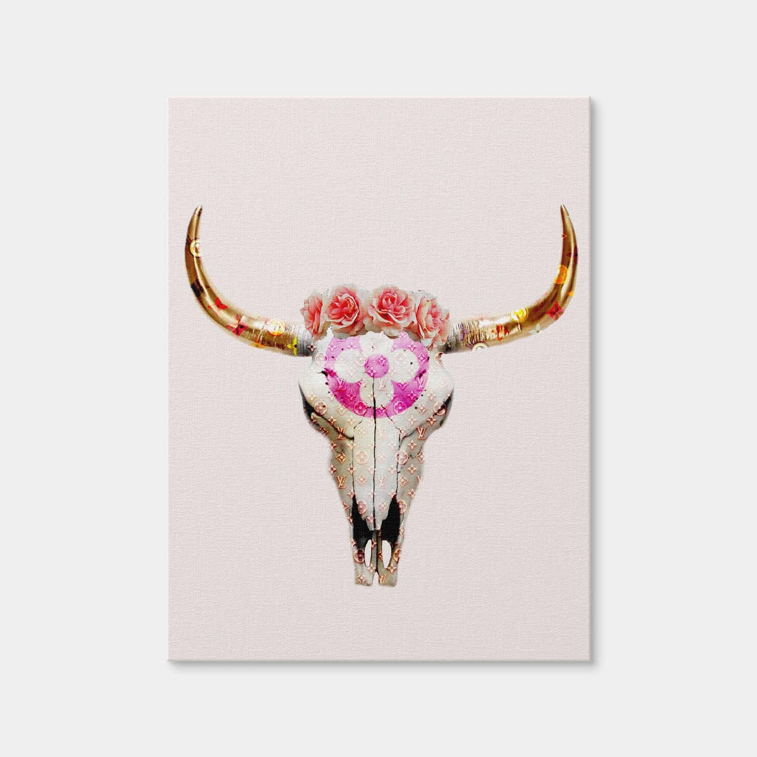 AUTO-MOCKUP WHITE | LV Bull Skull | 1 Piece | Gallery Wrap Canvas | group=3x4