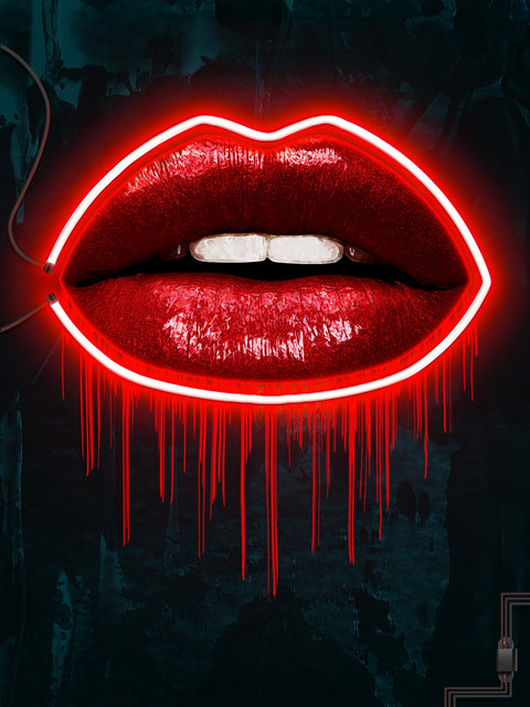 LV Lips Wall Art