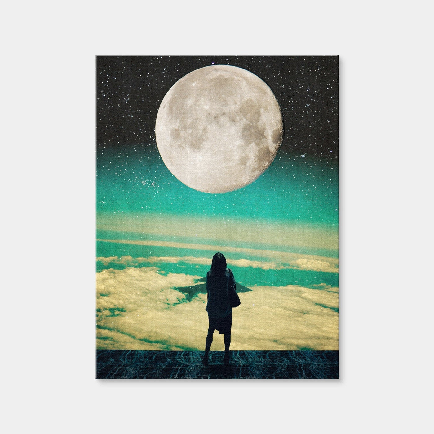 AUTO-MOCKUP WHITE | Lady Moon No Idea | 1 Piece | Gallery Wrap Canvas | group=3x4