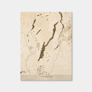 AUTO-MOCKUP WHITE | Lake George Map | 1 Piece | Gallery Wrap Canvas | group=3x4